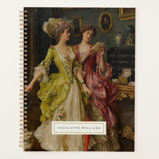 Vintages Fine Art Personalisiertes Notebook Planer (Vorderseite)