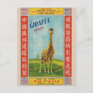 Vintages Firecracker-Paket Postkarte