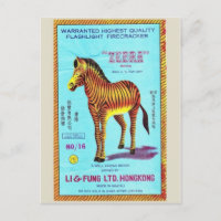 Vintages Firecracker-Paket Postkarte