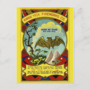 Vintages Firecracker-Paket Postkarte