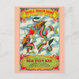 Vintages Firecracker-Paket Postkarte