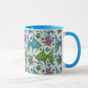 Vintages Fischmuster Tasse