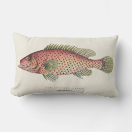 Vintages Fish Design Pilze Lendenkissen