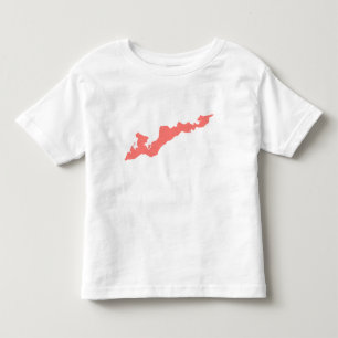 Vintages Fishers Island Logo-Shirt - Rosa Kleinkind T-shirt