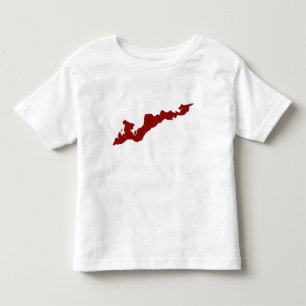Vintages Fishers Island Logo-Shirt - Rot Kleinkind T-shirt