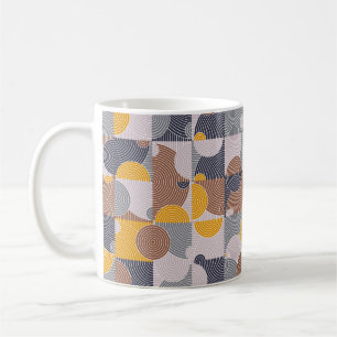Vintages Fliesenmuster, abstrakte nahtlose Hinterl Kaffeetasse