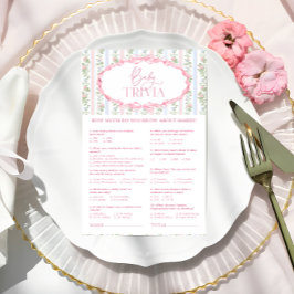 Vintages Floral Bow Baby Shooting Baby Trivia Spie