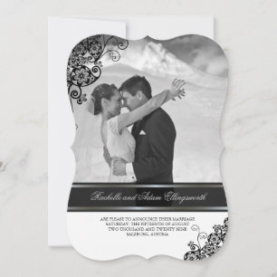 Vintages Floral Paisley Foto Hochzeitsankündigung Einladung