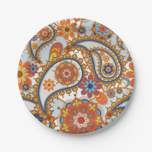 Vintages Floral Paisley Matching Set Pappteller