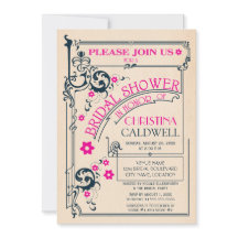 Vintages florales Blüh Navy Magenta Brautparty