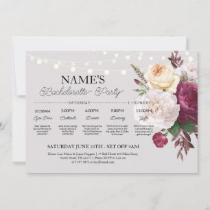 Vintages florales Brautparty Blume Route Einladung