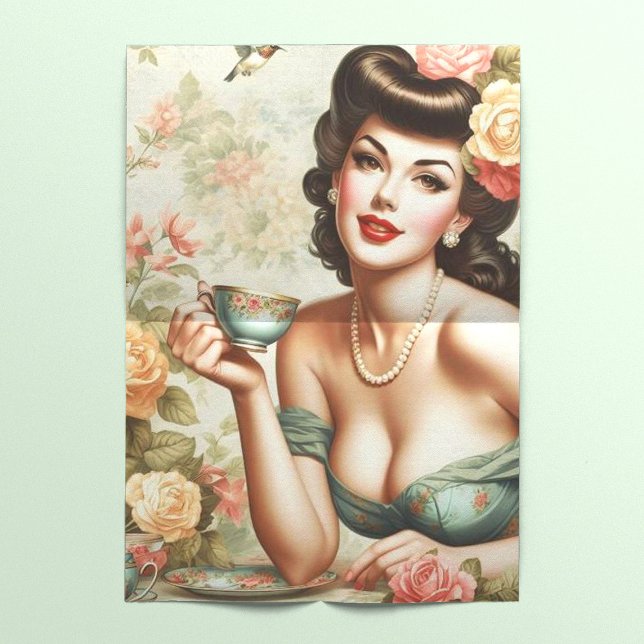 Vintages florales Button Seidenpapier (Von Creator hochgeladen)