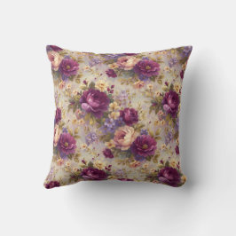 Vintages florales Elegant Botanisch Rustikal Kissen