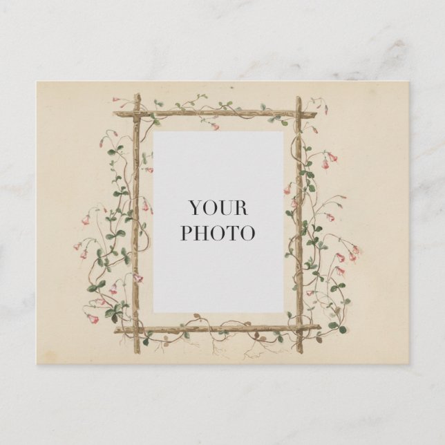 Vintages florales Foto Postkarte
