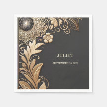 Vintages florales Gold Foil Embosses Brautparty