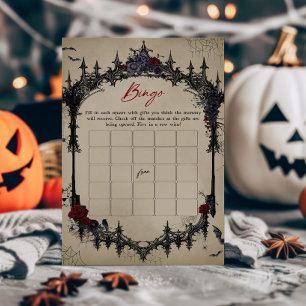Vintages florales Gothic Baby Shower Bingo Game
