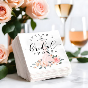 Vintages florales Hochzeitskleid Brautparty Weiß Serviette