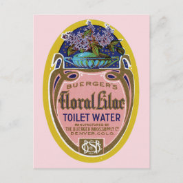 Vintages florales Lilac-Toilettenwasser Postkarte
