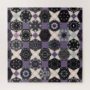 Vintages florales Mandala: farbenfroh, nahtlos Puzzle