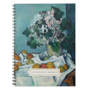 Vintages florales Monogramm Personalisiertes Noteb Notizblock