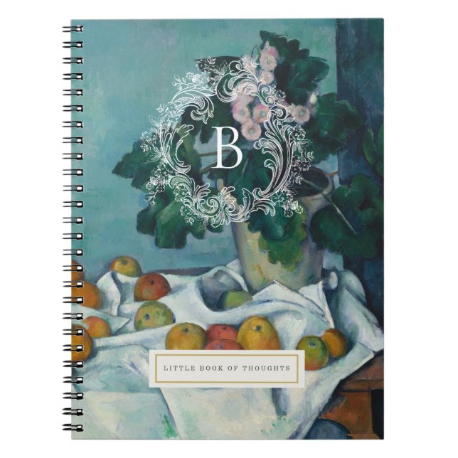 Vintages florales Monogramm Personalisiertes Noteb Notizblock (Vorderseite)