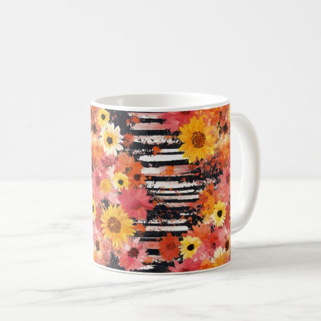 Vintages, florales Muster (10) Kaffeetasse (VorderseiteRechts)