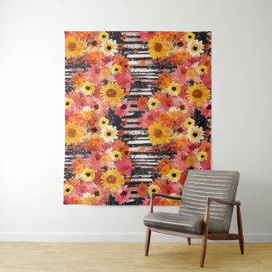 Vintages, florales Muster (10) Wandteppich