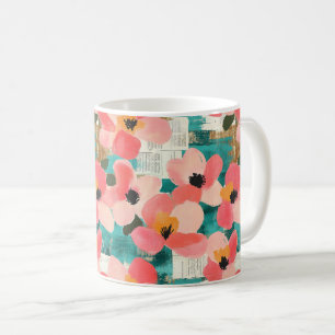 Vintages, florales Muster (4) Kaffeetasse
