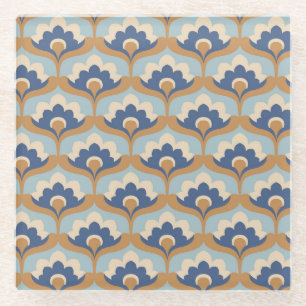 Vintages florales Nahtloses Design. Glasuntersetzer