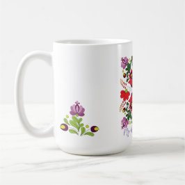 Vintages florales Retro Folklore-Muster Kaffeetasse