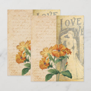 Vintages florales Scrapbook Ephemera