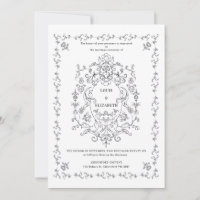 Vintages florales Wappen Ornamente Grenze Romantik