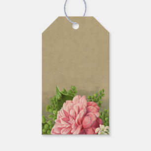 Vintages Florentiner Peony Classy Geschenkanhänger