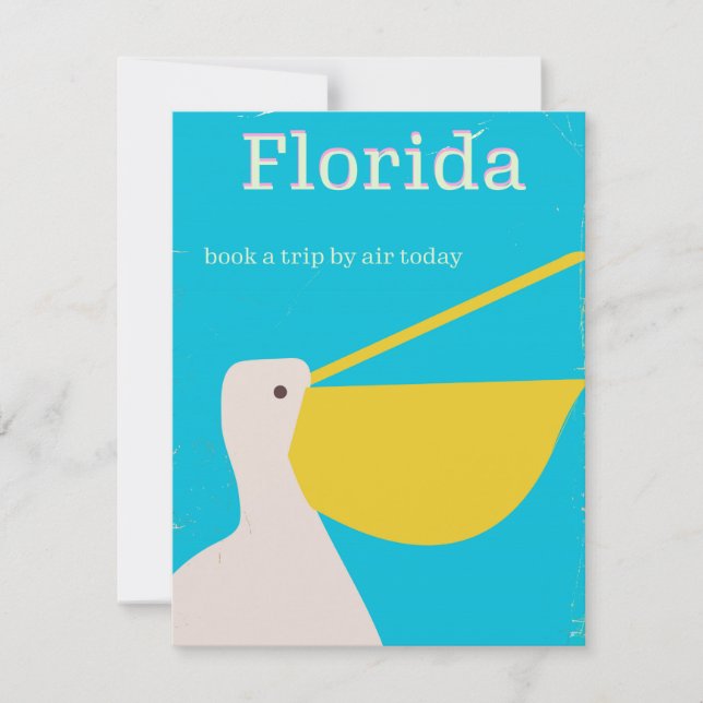 Vintages Florida Pelican Reiseplakat (Vorderseite)