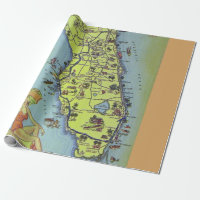 Vintages Florida-Postkarten-Verpackungs-Papier