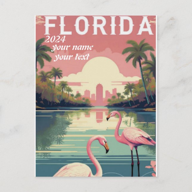 Vintages Florida Travel Poster Poster Postkarte (Vorderseite)
