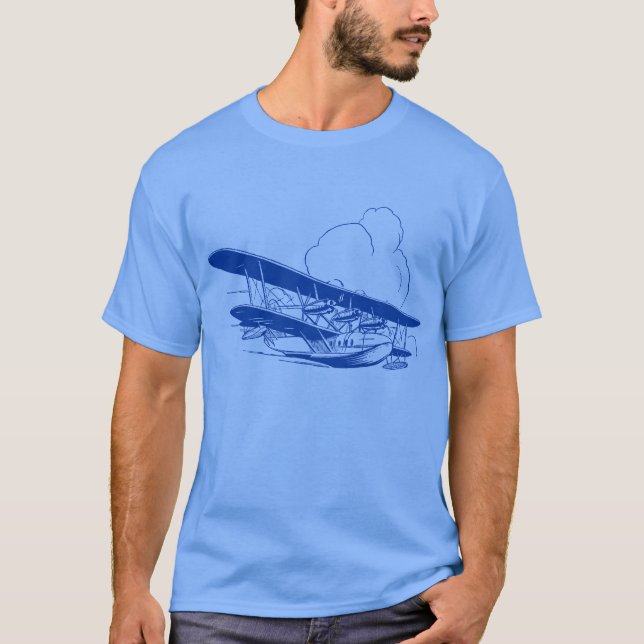 Vintages Flugboot T-Shirt (Vorderseite)