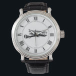 Vintages Flugzeug Armbanduhr<br><div class="desc">Vintages Flugzeug. römische Zahlen.</div>