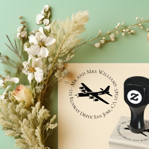 Vintages Flugzeug B-17 Flying Fortress Aviation Gummistempel