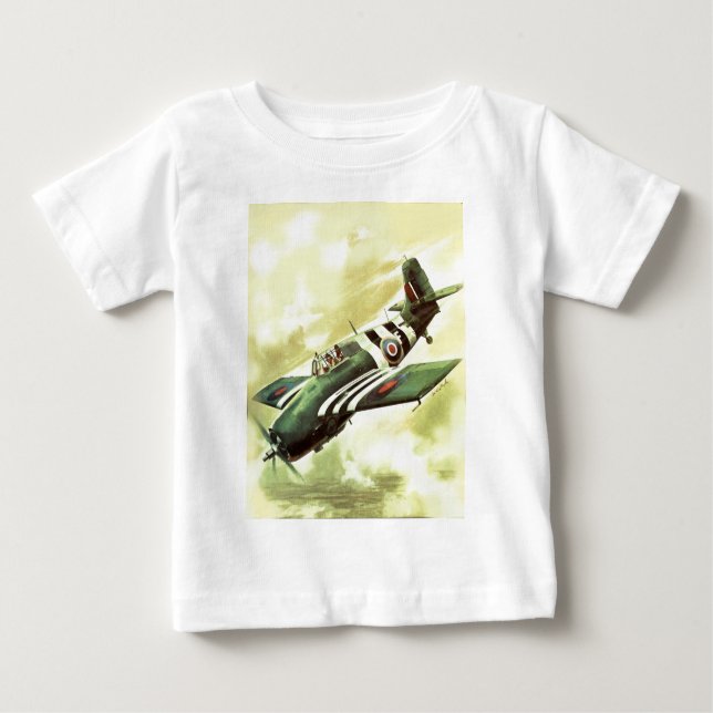 Vintages Flugzeug Baby T-shirt (Vorderseite)
