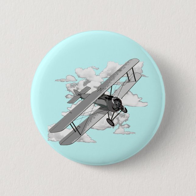 Vintages Flugzeug Button (Vorderseite)