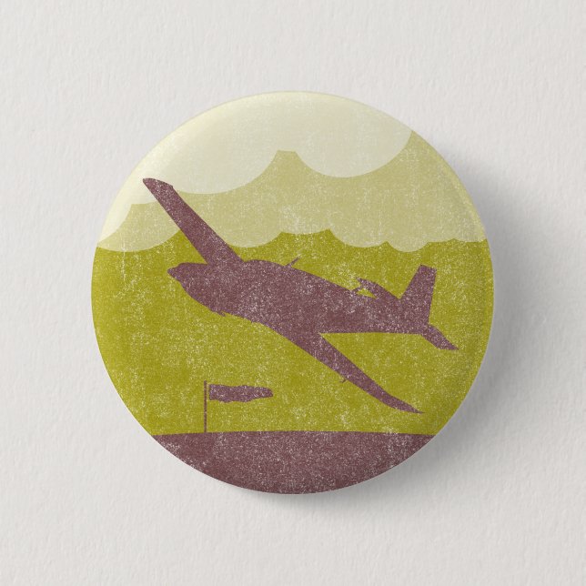 Vintages Flugzeug Button (Vorderseite)