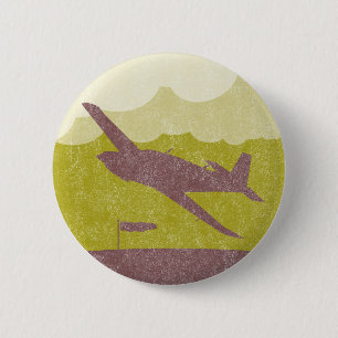 Vintages Flugzeug Button