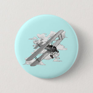 Vintages Flugzeug Button