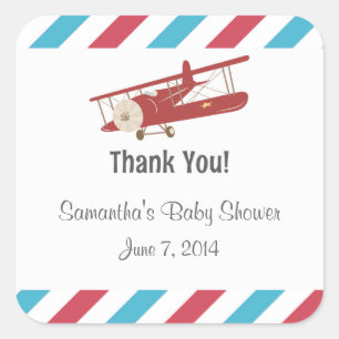 Vintages Flugzeug Danke Stickers