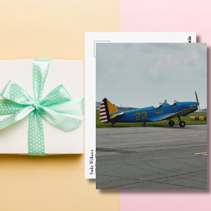 Vintages Flugzeug Fairchild PT-19 Luftfahrt Geburt Postkarte