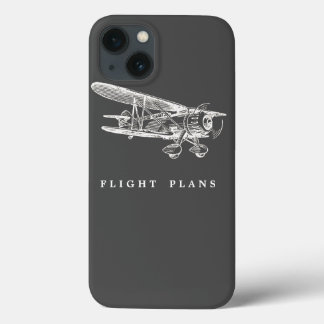 Vintages Flugzeug, Flugpläne Case-Mate iPhone Hülle