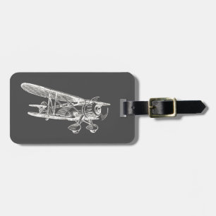 Vintages Flugzeug Gepäckanhänger