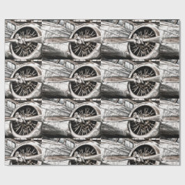 Vintages Flugzeug Geschenkpapier