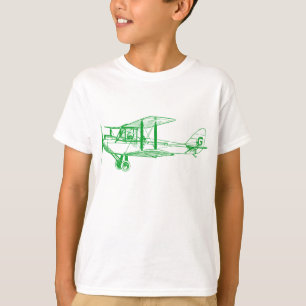 Vintages Flugzeug - Grasgrün T-Shirt